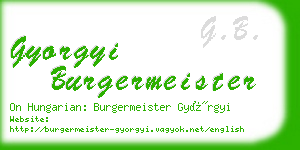 gyorgyi burgermeister business card